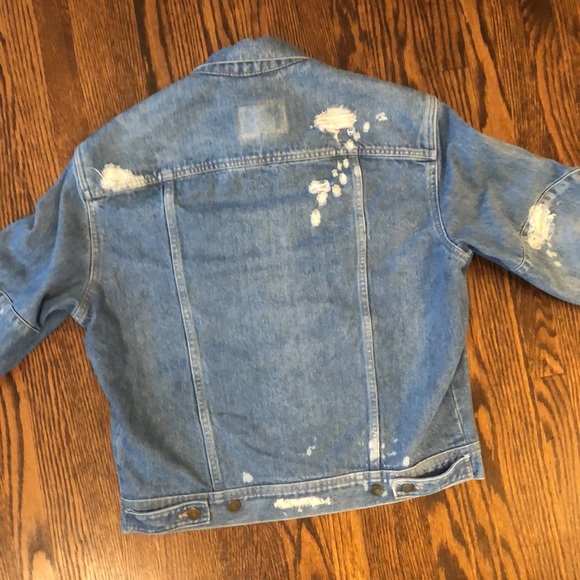 Vintage 90s Calvin Klein Distressed Jean Jacket - Picture 7 of 13
